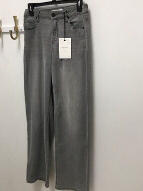 Logan hidden Mid Rise Wide Leg dad Jeans - Gray